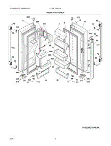 03 - Fresh Food Door parts for Electrolux Refrigerator E23BC78IPSLA from AppliancePartsPros.com