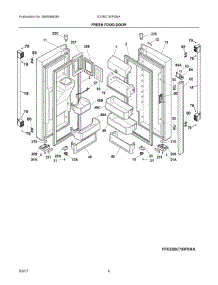 03 - Fresh Food Door parts for Electrolux Refrigerator E23BC78IPSNA from AppliancePartsPros.com