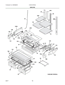 05 - Shelves parts for Electrolux Refrigerator E23BC78IPSNA from AppliancePartsPros.com