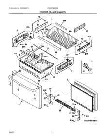 02 - Freezer Drawer, Baskets parts for Electrolux Refrigerator E23BC79SPS0 from AppliancePartsPros.com