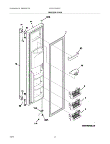 02 - Freezer Door parts for Electrolux Refrigerator E23CS78HPS7 from AppliancePartsPros.com