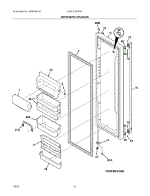 03 - Refrigerator Door parts for Electrolux Refrigerator E23CS78HPS7 from AppliancePartsPros.com