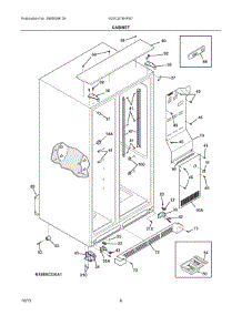 04 - Cabinet parts for Electrolux Refrigerator E23CS78HPS7 from AppliancePartsPros.com