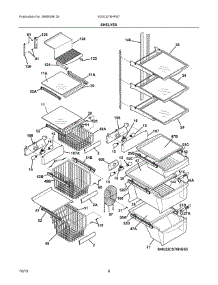 05 - Shelves parts for Electrolux Refrigerator E23CS78HPS7 from AppliancePartsPros.com