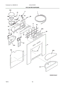 08 - Ice & Water Dispenser parts for Electrolux Refrigerator E23CS78HPS7 from AppliancePartsPros.com
