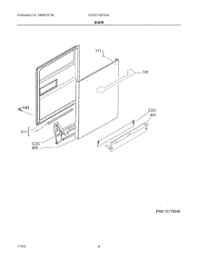 03 - Door parts for Electrolux Dishwasher E24ID74QPS0A from AppliancePartsPros.com