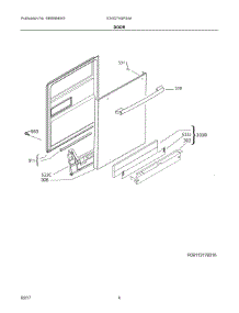 03 - Door parts for Electrolux Dishwasher E24ID74QPS4A from AppliancePartsPros.com