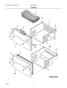 02 - Drawers parts for Electrolux Refrigerator E24RD50QS0 from AppliancePartsPros.com