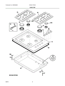 02 - Cooktop parts for Electrolux Cooktop E30GC70FSS3 from AppliancePartsPros.com