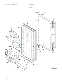 02 - Door parts for Electrolux Refrigerator E32AR85PQSA from AppliancePartsPros.com
