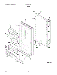 02 - Door parts for Electrolux Refrigerator E32AR85PQSB from AppliancePartsPros.com