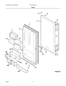 02 - Door parts for Electrolux Refrigerator E32AR85PQSC from AppliancePartsPros.com