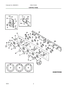 02 - Control Panel parts for Electrolux Cooktop E36EC75HSS3 from AppliancePartsPros.com