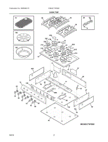 02 - Cooktop parts for Electrolux Cooktop E36GC75PSS0 from AppliancePartsPros.com