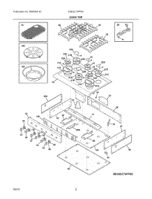 02 - Cooktop parts for Electrolux Cooktop E36GC76PPS0 from AppliancePartsPros.com