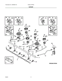 03 - Burner parts for Electrolux Cooktop E36GC76PPS0 from AppliancePartsPros.com