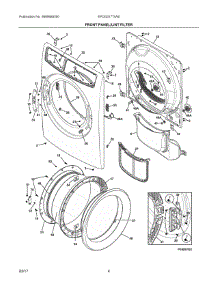 03 - Front Panel / Lint Filter parts for Electrolux Laundry Center EFDG317TIW0 from AppliancePartsPros.com