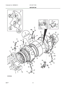 04 - Motor / Tub parts for Electrolux Laundry Center EFLW317TIW0 from AppliancePartsPros.com