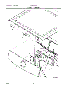 04 - Controls / Top Panel parts for Electrolux Laundry Center EFMC417SIW0 from AppliancePartsPros.com