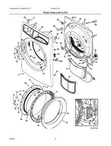 03 - Front Panel / Lint Filter parts for Electrolux Laundry Center EFMC617STT0 from AppliancePartsPros.com
