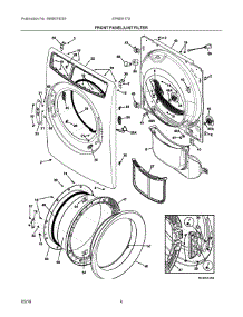 03 - Front Panel / Lint Filter parts for Electrolux Laundry Center EFME617STT0 from AppliancePartsPros.com