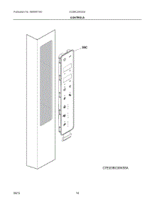 07 - Controls parts for Electrolux Refrigerator EI23BC30KS5A from AppliancePartsPros.com