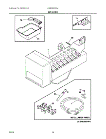 08 - Ice Maker parts for Electrolux Refrigerator EI23BC30KS5A from AppliancePartsPros.com