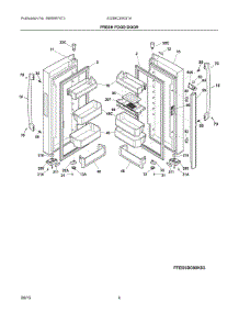 03 - Fresh Food Door parts for Electrolux Refrigerator EI23BC30KS7A from AppliancePartsPros.com