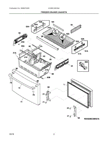 02 - Freezer Drawer, Baskets parts for Electrolux Refrigerator EI23BC30KS9A from AppliancePartsPros.com
