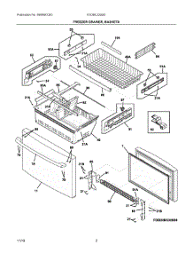 02 - Freezer Drawer, Baskets parts for Electrolux Refrigerator EI23BC32SS0 from AppliancePartsPros.com