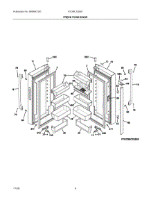 03 - Fresh Food Door parts for Electrolux Refrigerator EI23BC32SS0 from AppliancePartsPros.com