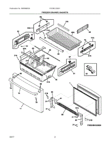 02 - Freezer Drawer, Baskets parts for Electrolux Refrigerator EI23BC32SS1 from AppliancePartsPros.com