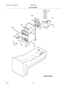 15 - Ice Container parts for Electrolux Refrigerator EI23BC35KB6 from AppliancePartsPros.com