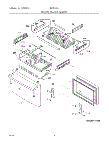 03 - Freezer Drawer, Baskets parts for Electrolux Refrigerator EI23BC35KB7 from AppliancePartsPros.com