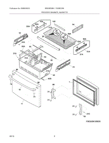 03 - Freezer Drawer, Baskets parts for Electrolux Refrigerator EI23BC35KS6 from AppliancePartsPros.com