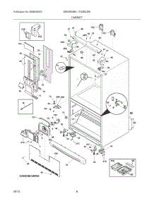07 - Cabinet parts for Electrolux Refrigerator EI23BC35KS6 from AppliancePartsPros.com