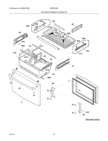 03 - Freezer Drawer, Baskets parts for Electrolux Refrigerator EI23BC35KS8 from AppliancePartsPros.com