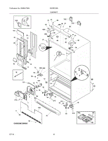 07 - Cabinet parts for Electrolux Refrigerator EI23BC35KS8 from AppliancePartsPros.com