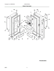 03 - Fresh Food Door parts for Electrolux Refrigerator EI23BC35KS8A from AppliancePartsPros.com