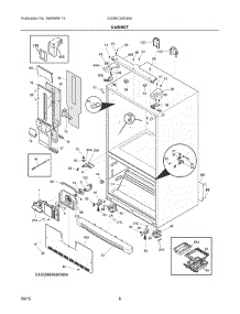 04 - Cabinet parts for Electrolux Refrigerator EI23BC35KS9A from AppliancePartsPros.com