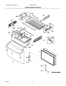 02 - Freezer Drawer, Baskets parts for Electrolux Refrigerator EI23BC35KSBA from AppliancePartsPros.com