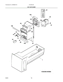 08 - Ice Container parts for Electrolux Refrigerator EI23BC35KSCA from AppliancePartsPros.com