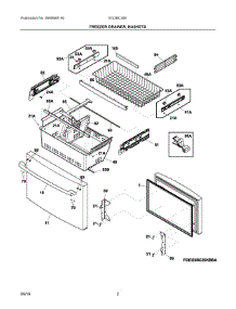 02 - Freezer Drawer, Baskets parts for Electrolux Refrigerator EI23BC35KSDA from AppliancePartsPros.com