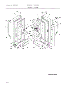 05 - Fresh Food Door parts for Electrolux Refrigerator EI23BC35KW6 from AppliancePartsPros.com