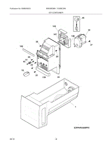 15 - Ice Container parts for Electrolux Refrigerator EI23BC35KW6 from AppliancePartsPros.com