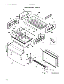 02 - Freezer Drawer, Baskets parts for Electrolux Refrigerator EI23BC37SS0 from AppliancePartsPros.com
