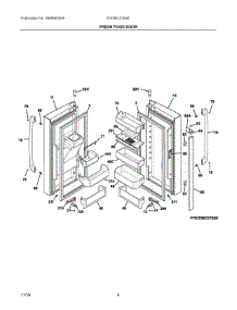 03 - Fresh Food Door parts for Electrolux Refrigerator EI23BC37SS0 from AppliancePartsPros.com
