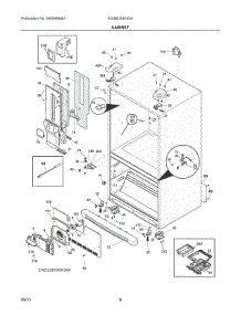 04 - Cabinet parts for Electrolux Refrigerator EI23BC60KS5A from AppliancePartsPros.com