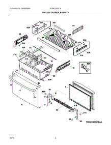 02 - Freezer Drawer, Baskets parts for Electrolux Refrigerator EI23BC60KS7A from AppliancePartsPros.com