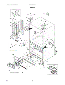 04 - Cabinet parts for Electrolux Refrigerator EI23BC60KS7A from AppliancePartsPros.com
